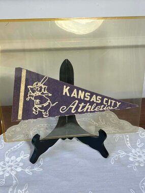 1950s Kansas City Athletics Mini Pennant - Elephant Mascot